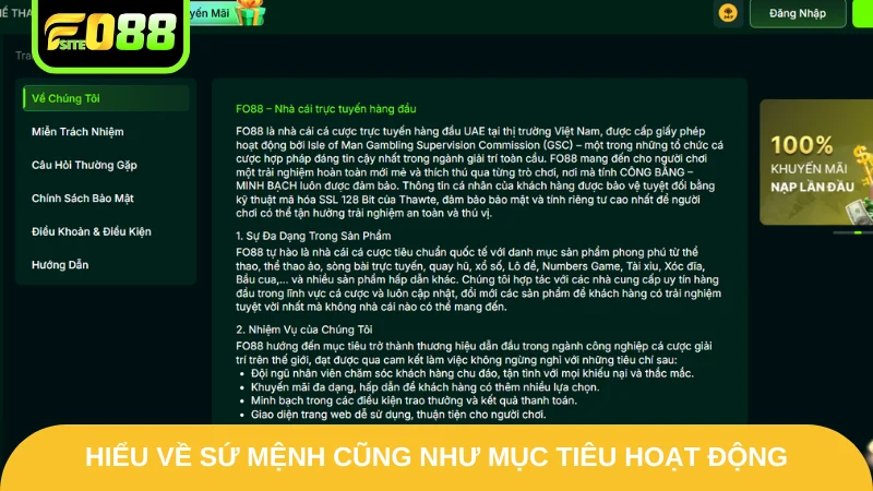 Trang chủ 4 Hiểu về sứ mệnh cũng như mục tiêu hoạt động